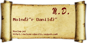 Molnár Daniló névjegykártya
